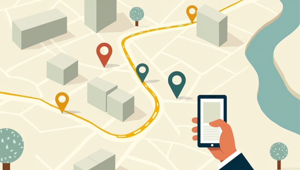 Gast die blij een smartphone-app gebruikt met gepersonaliseerde hotelaanbevelingen